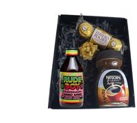 Coffee & Alcohol Gift Box | Hamper | Present | Christmas Gifts | Birthday Gift | Jamaican Rum | Gifts for Him | Caribbean Gifts (Rude Boy Watermelon Tonic Wine 200ml)