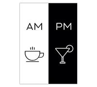 Coffee AM & Cocktails PM - A4 Print Only
