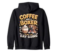 Coffee and a Boxer to Get the Day Going Zip Hoodie