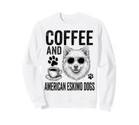 Coffee And American Eskimo Dogs Funny American Eskimo Dog Sweatshirt
