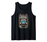 Coffee and Ancient Knowledge - Mystical Cauldron Design Tank Top