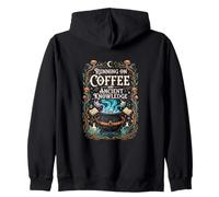 Coffee and Ancient Knowledge - Mystical Cauldron Design Zip Hoodie
