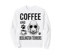 Coffee And Bedlington Terriers Funny Bedlington Terrier Sweatshirt