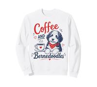 Coffee and Bernedoodles Dog Fluffy Doodle Mom Cafe Vibes Sweatshirt