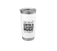 Coffee and Bluegrass Music Stainless Steel Insulated Tumbler