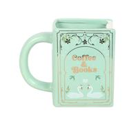 Coffee and Books Shaped Mug Something Different Green One Size