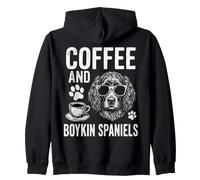 Coffee And Boykin Spaniels Funny Boykin Spaniel Zip Hoodie
