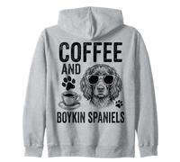 Coffee And Boykin Spaniels Funny Boykin Spaniel Zip Hoodie