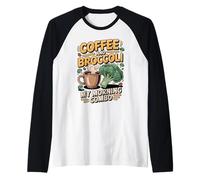 Coffee and Broccoli My Morning Combo Raglan Baseball Tee