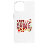 coffee and crime shows true murder mystery criminal cops Case for iPhone 15