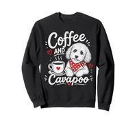 Coffee and Doodle Fun Cavapoo Dog Mom Doggo Lover Cozy Style Sweatshirt
