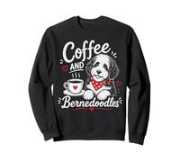 Coffee and Doodle Funny Bernedoodles Dog Lover Cozy Style Sweatshirt