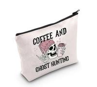 Coffee and Ghost Hunting Makeup Bag Paranormal Ghosts Gift Halloween Party Gift (Coffee Hunting Bag EU)