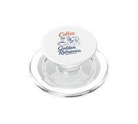 Coffee And Golden Retrievers Dog Lover Graphic Art PopSockets PopGrip for MagSafe