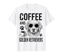 Coffee and Golden Retrievers Funny Golden Retriever T-Shirt