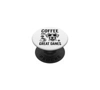 Coffee And Great Danes Funny Great Dane PopSockets Adhesive PopGrip