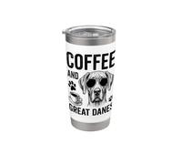 Coffee and Great Danes Funny Great Dane Stainless Steel Insulated Tumbler