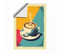 Coffee and Ideas Retro Unframed Wall Art Print A4 (29.7×21cm), Wall Decor for Living Room, Bedroom, Office & Home, Art Gift