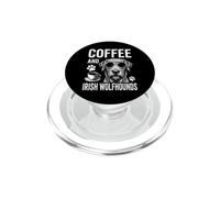 Coffee And Irish Wolfhounds Funny Irish Wolfhound PopSockets PopGrip for MagSafe