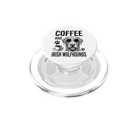 Coffee And Irish Wolfhounds Funny Irish Wolfhound PopSockets PopGrip for MagSafe