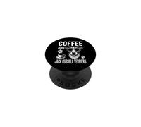Coffee And Jack Russell Terriers Funny Jack Russell Terrier PopSockets Adhesive PopGrip