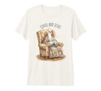 Coffee and Jesus Goose Prayer Warrior Christian Morning Premium T-Shirt