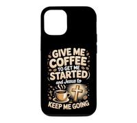 Coffee and Jesus Keep Me Going Jesus Coffee Faith Case for iPhone 12/12 Pro