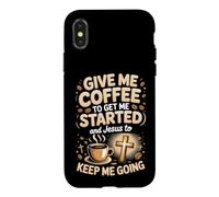 Coffee and Jesus Keep Me Going Jesus Coffee Faith Case for iPhone X/XS