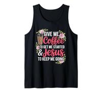 Coffee and Jesus Women's Misses Unisex Funny Teacher Tank Top