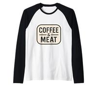Coffee and Meat Carnivore Paleo Keto Diet Ketogenic Low Carb Raglan Baseball Tee