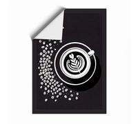 Coffee and Movement Minimalist Unframed Wall Art Print A4 (29.7×21cm), Wall Decor for Living Room, Bedroom, Office & Home, Art Gift