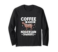 Coffee and Nigerian Dwarf Goat Long Sleeve T-Shirt