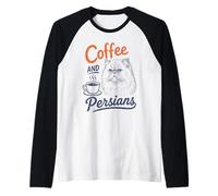 Coffee and Persians Cat Lover Gift Retro Raglan Baseball Tee