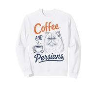 Coffee And Persians Cat Lover Gift Retro Sweatshirt
