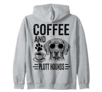 Coffee And Plott Hounds Funny Plott Hound Zip Hoodie