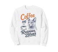 Coffee And Russian Blues Cat Lover Owner Gift Sweatshirt