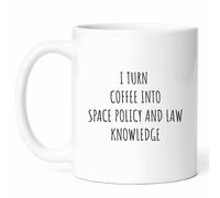 Coffee and Space Policy and Law Mug - Cup - Funny Gift from Colleagues - Legal Tea Mugs - Interstellar Regulation11Oz Drinking Cups for Scholars, Birthday, Him, Her, Christmas, Advocacy Day