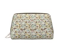 Coffee and Sweets Sugar Chocolate Print Makeup Bag Stylish Cosmetic Bags for Women Daily Use Toiletry Travel Vanity Pouch