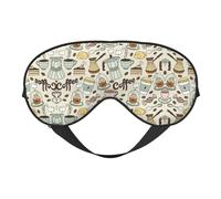 Coffee and Sweets Sugar Chocolate Sleep Eye Mas Light Blocking Night Eye Blinder Travel Essential Gifts Women Men Sleep Mask