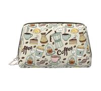 Coffee and Sweets Sugar Chocolate Toiletry Pouch, Travel-Friendly Makeup Organizer for Makeup Brushes, Lipsticks