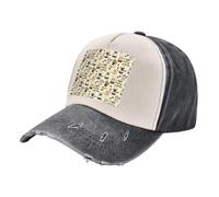 Coffee and Sweets Sugar Print Unisex Washed Denim Ball Cap-Contrast Hue Style for Daily Life,Outdoor Trips,Athletics,Trekking
