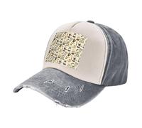 Coffee and Sweets Sugar Print Unisex Washed Denim Ball Cap-Contrast Hue Style for Daily Life,Outdoor Trips,Athletics,Trekking