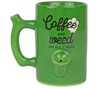 Coffee and Weed Is All I Need Novelty 10oz Ceramic Mug