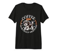 Coffee and Wirehaird Pointing Griffon Premium T-Shirt