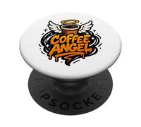 Coffee Angel - Vintage Funny Coffee Lover PopSockets Adhesive PopGrip