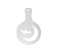 Coffee Art Stencils for Decorating Plastic Templates 8pcs Halloween | White Plastic, Easy to Clean and Store, Safe to Use, Diverse Designs for Coffee Decoration