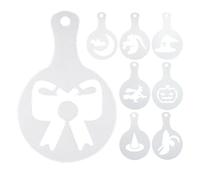 Coffee Art Tools - 8 Piece Coffee Art Halloween - Decoration Craft Mold Printer for Bread Cake Baking Creative Restaurant