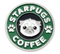 Coffee Astronaut Dog Cat Cartoon Pin Badge, Klein, Non-precious metal
