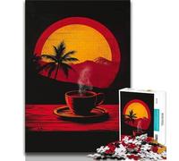 Coffee at Sunset 1000 Piece Jigsaw Puzzle for Adults Teens,Challenging To Complete But Fun And Humorous Unique Home Decor And Gifts (75x50cm)