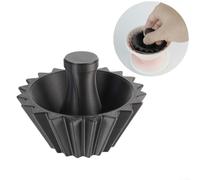 Coffee Auxiliary Tool for Filter Paper Retention with Ribbed Structure to Prevent Water Pooling and Improve Coffee Flavor (Beige)